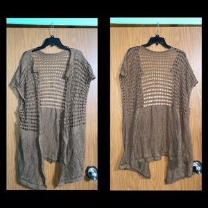 brown crochet cardigan